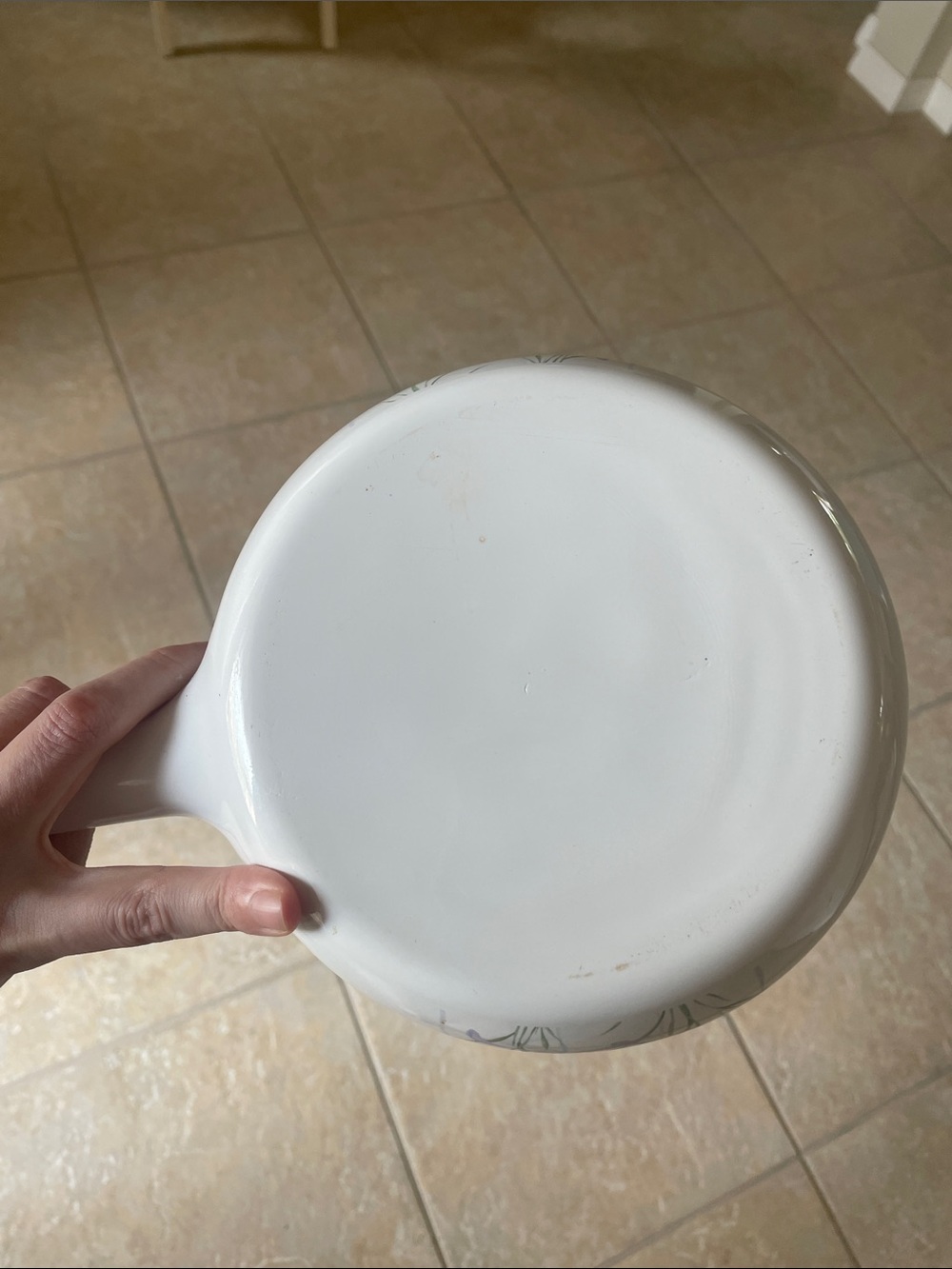 🖤5/$25 cohning ware 7 in iris flowers baking dish with handle - Picture 14 of 15
